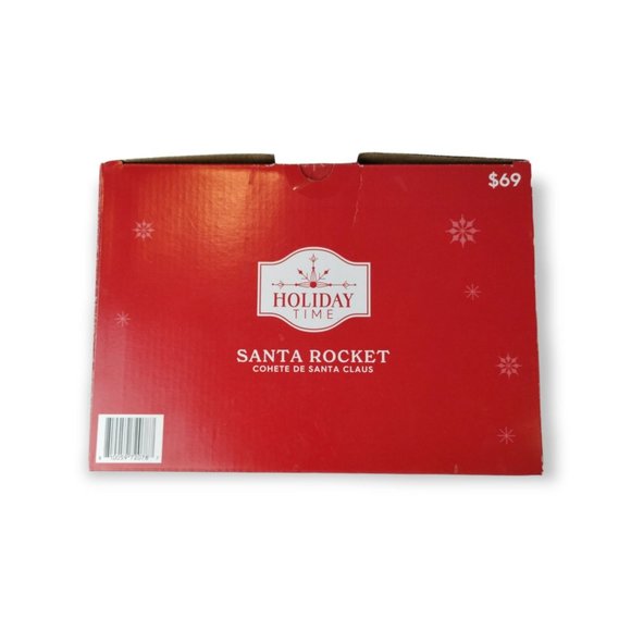 Holiday Time Santa Rocket 7ft Inflatable Yard Decor LED Flickering Lights - Picture 7 of 7